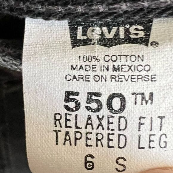 VINTAGE Levi’s 550 2000 Y2K  Relaxed Fit Tapered Leg Mom Jeans High Waisted 6S - Picture 4 of 5